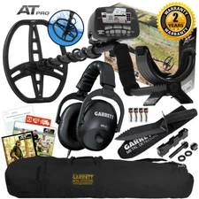 Garrett AT Pro Underwater Waterproof Detector, Headphones, Bag, Edge Digger