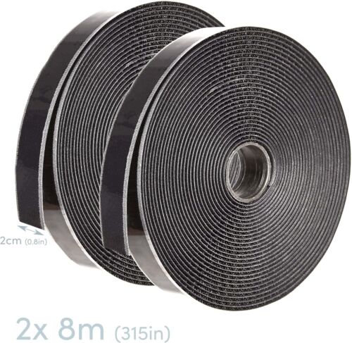 8M SELF ADHESIVE Stick on Tape HOOK & LOOP Sticky Strips Strong Heavy Duty Sided - Picture 9 of 35