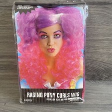 Raging Pony Curls Wig Fancy Dress Up Halloween Adult Costume Accessory New