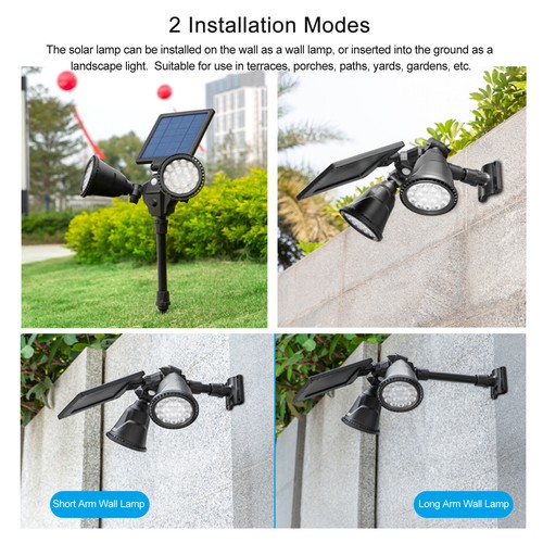 Solar Lights Outdoor LED Motion Sensor In-Ground Light Dusk to Dawn Lamp US W8J5 - Picture 10 of 12