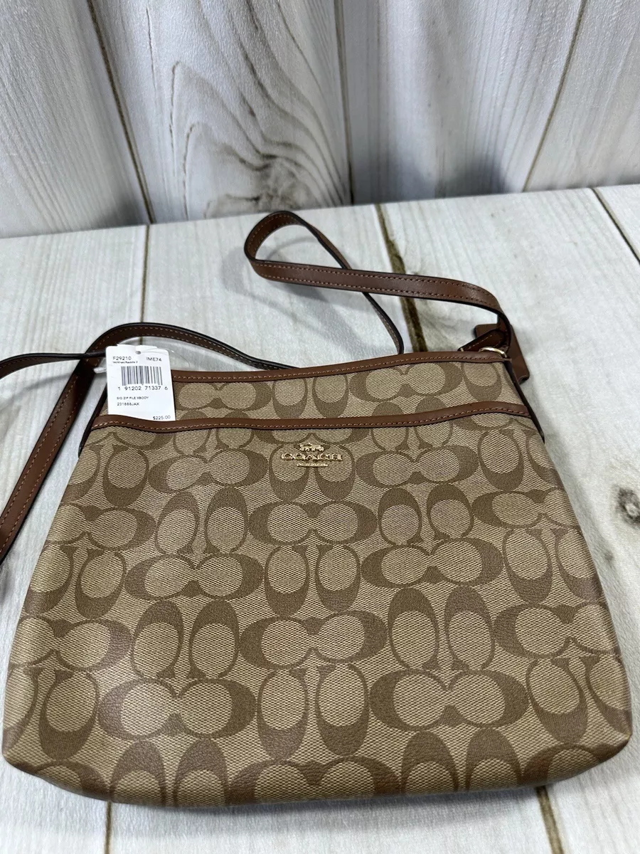 Coach signature file crossbody best sale bag