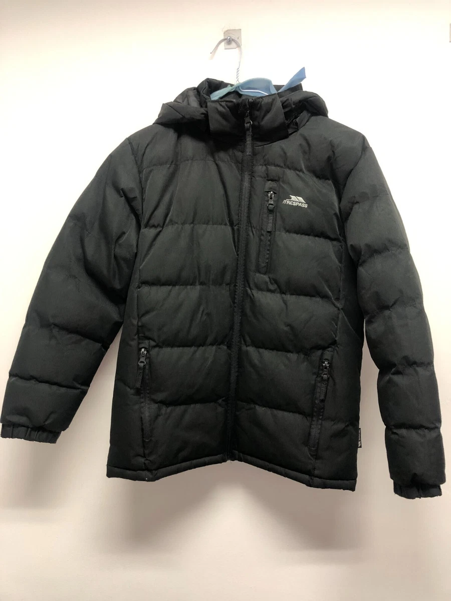 Trespass black cheap puffer jacket