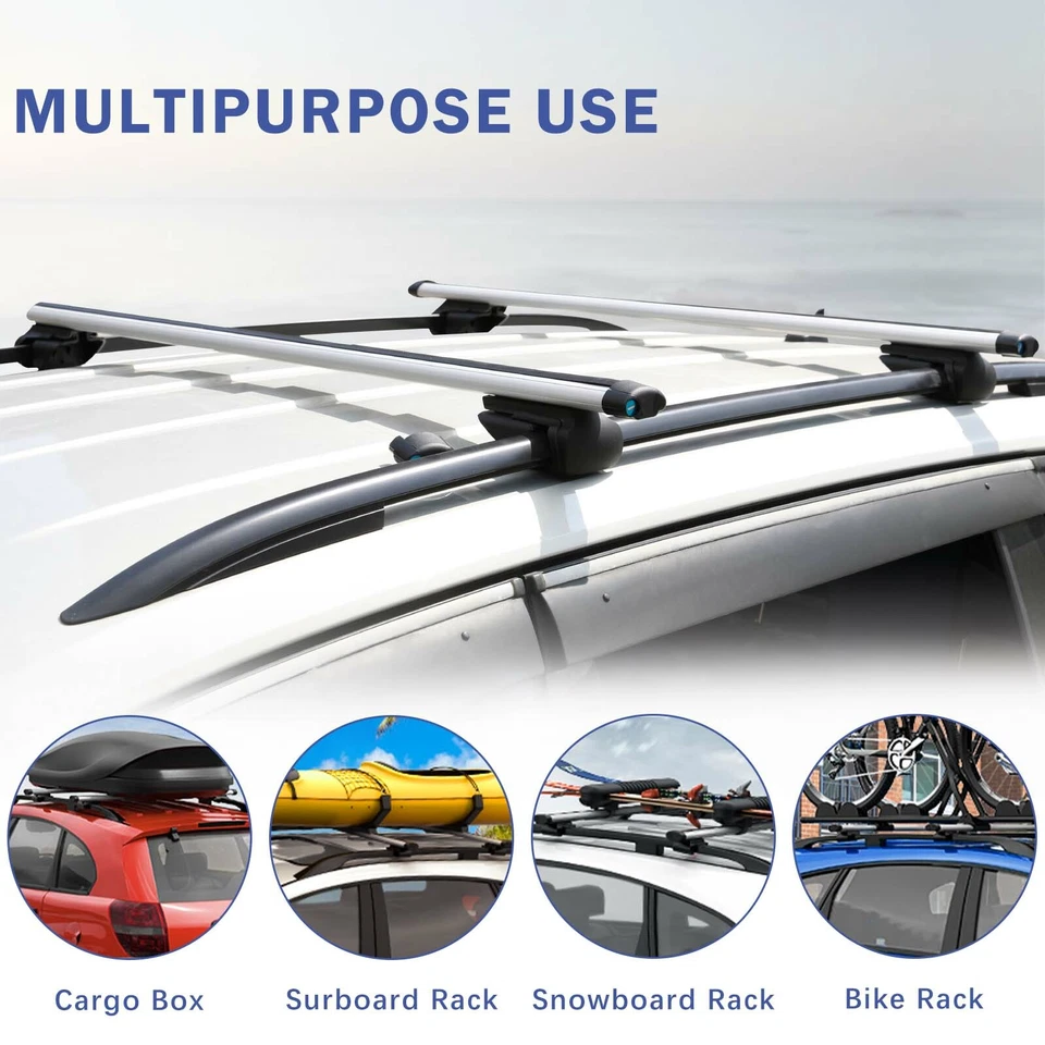 For 2003-2015 Mercedes-Benz ML350 53" Roof Rack Crossbars Kayak Cargo Carrier - Image 3 of 4