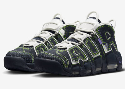 靴 NIKE SWDC W AIR MOSE UPTEMPO WMNS SWDC NIKE AIR MORE UPTEMPO DARK OBSIDIAN BLUE-WHITE SZ 6