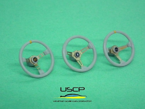 USCP 24A055 1/24 Sport Steering Wheels set Resin kit Upgrade accessories - Picture 5 of 10