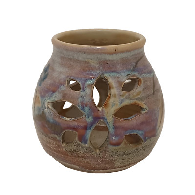 Ammann Taos Studio Art Pottery Stoneware Pottery Candle Lantern Luminary