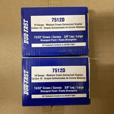 DUO FAST 7512D 3/8" STAPLES BOX OF 5,000 FITS HT755 M (2 Boxes) FREE SHIPPING