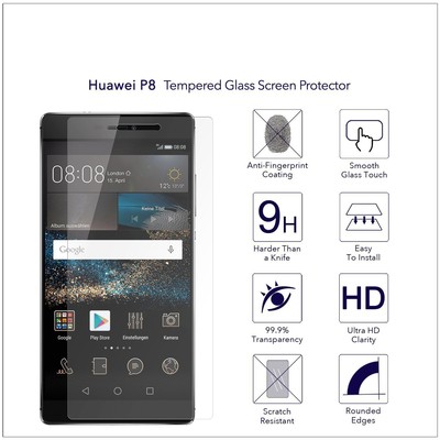 Protection Écran Verre Trempé 9H Pour Huawei P8 / P8 Lite / P9 / P9 Lite / P10 / P10 Plus - Anti-Rayures - Fabriqué En France