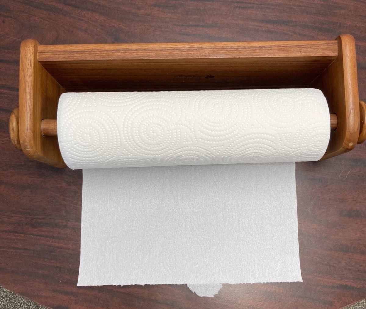 Teak paper towel holder sales