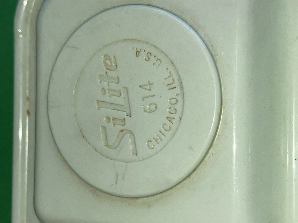 2- Vintage SiLite Melamine School Cafeteria Lunch Divided Trays #614 GREEN 10x14 - Image 2 of 4