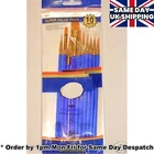10 Top Quality Gold Taklon Artist Paint Brush Set (P1)