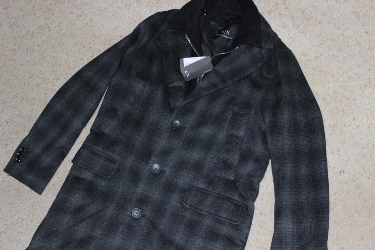 Armani exchange wool coat deals
