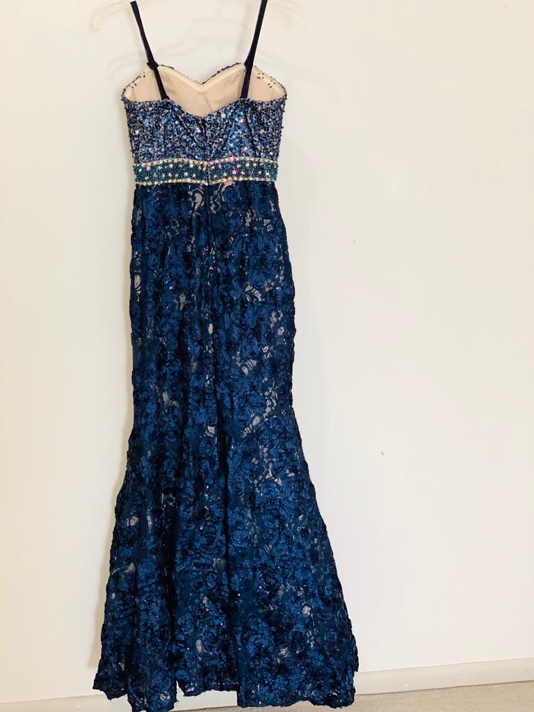 jovani navy blue mother of the bride dress Jovani 00752 Long Sleeve Sleeve Mother of the Bride Gown