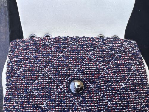 AUTHENTIC CHANEL TWEED AND LEATHER MULTICOLOR MINI FLAP BAG - Picture 14 of 24