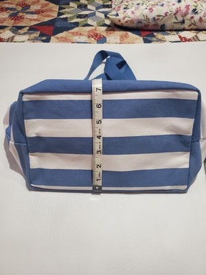 Dolce & Gabbana Women's Light Blue/white Striped Canvas Tote