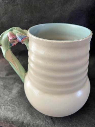 Jarra Clarice Cliff Newport My Garden 811 con mango floral (7") - Imagen 4 de 9