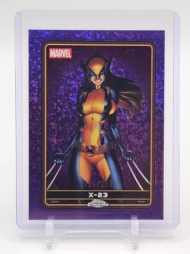 X-23 2025 TOPPS CHROME DEADPOOL PURPLE MINI DIAMOND REFRACTOR #15 /250 Q7183