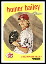 Homer Bailey 2008 Topps Heritage #110 Reds MLB READ FREE SHIPPING AutographDen