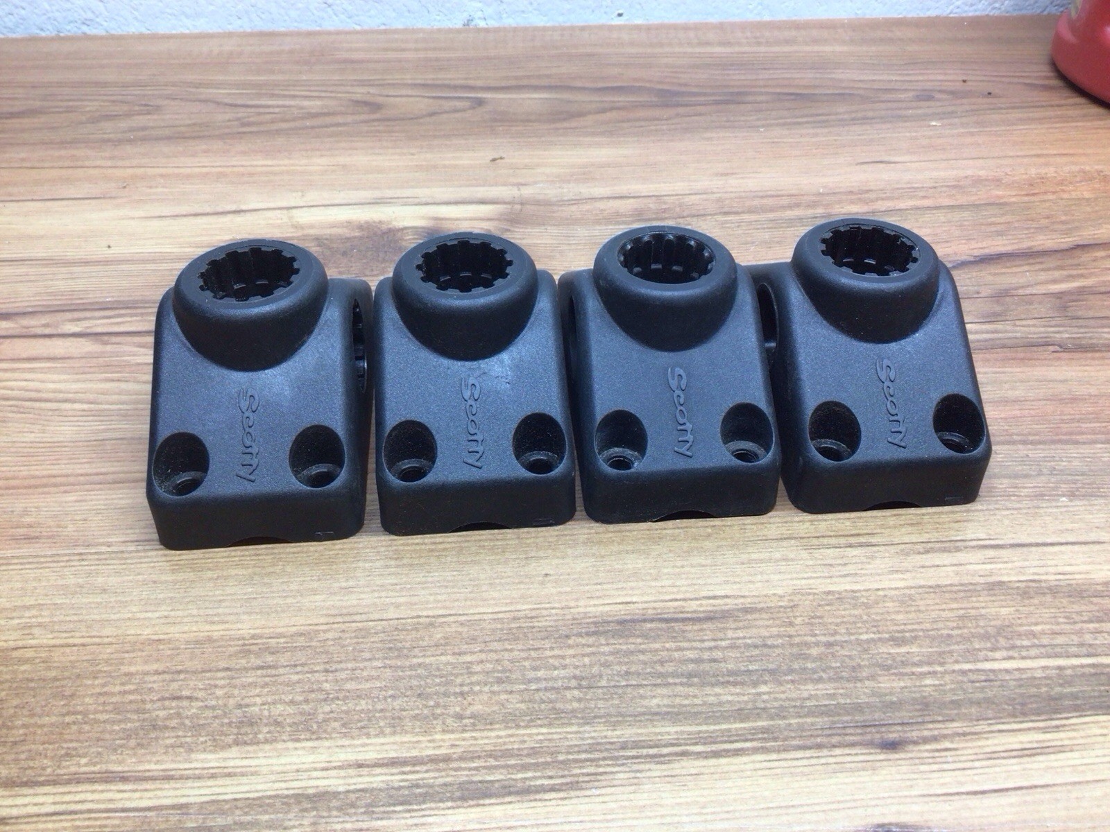 Scotty Side/Deck Fishing Rod Holder Base Mount  Black Set of