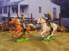 ACW Civil war Britains 2 vintage Deetail Reb Cavalry 54mm fits Britains Conte