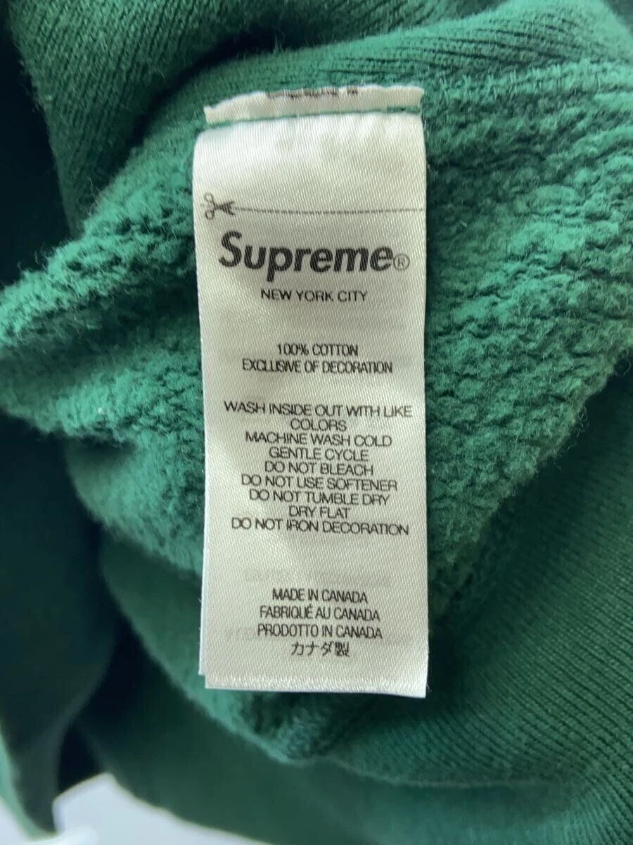 Felpa con cappuccio Supreme XL cotone verde usata