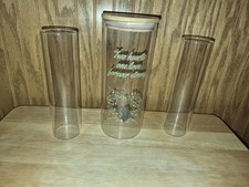 Wedding 3 Piece Unity Sand Ceremony Set Glass Vases Couple Silhouette W/Floral