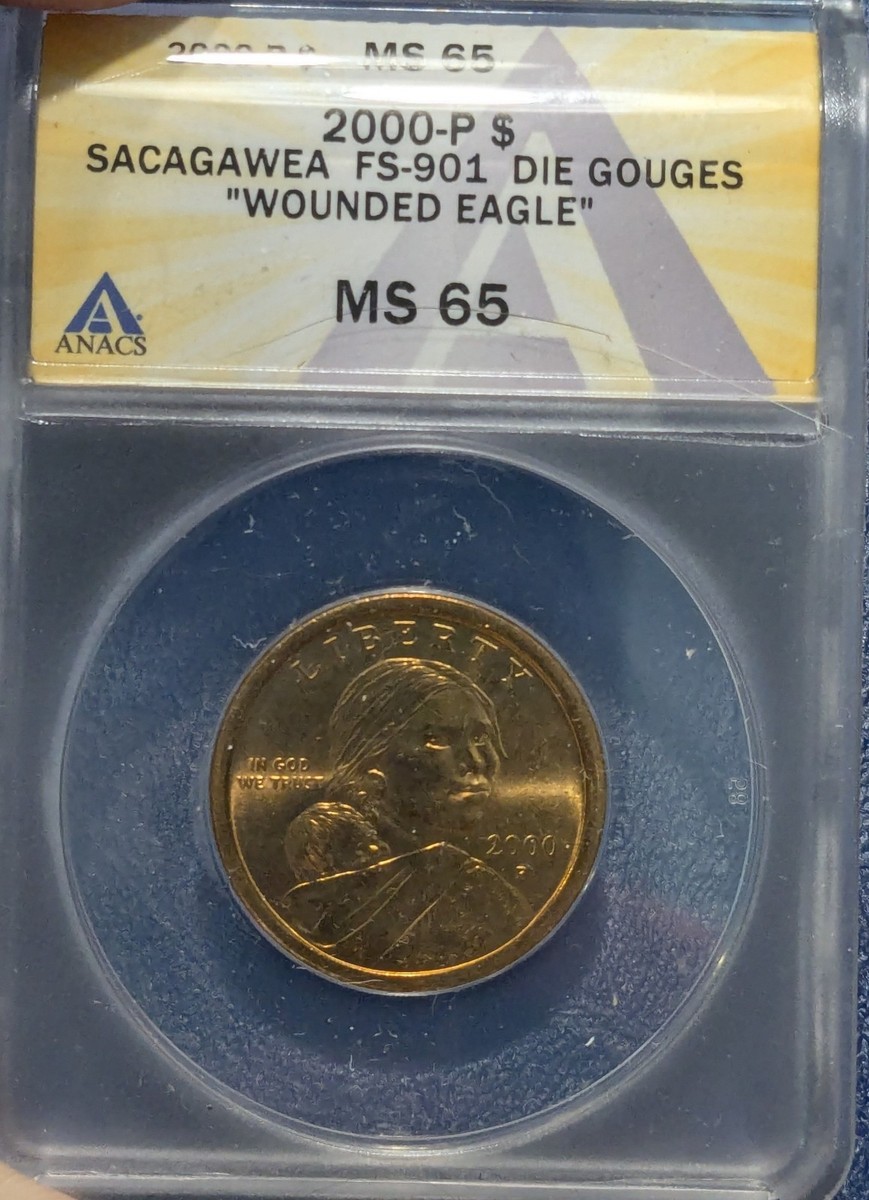 2000 P Sacagawea Dollar ANACS MS65 | Wounded Eagle FS-901 | eBay
