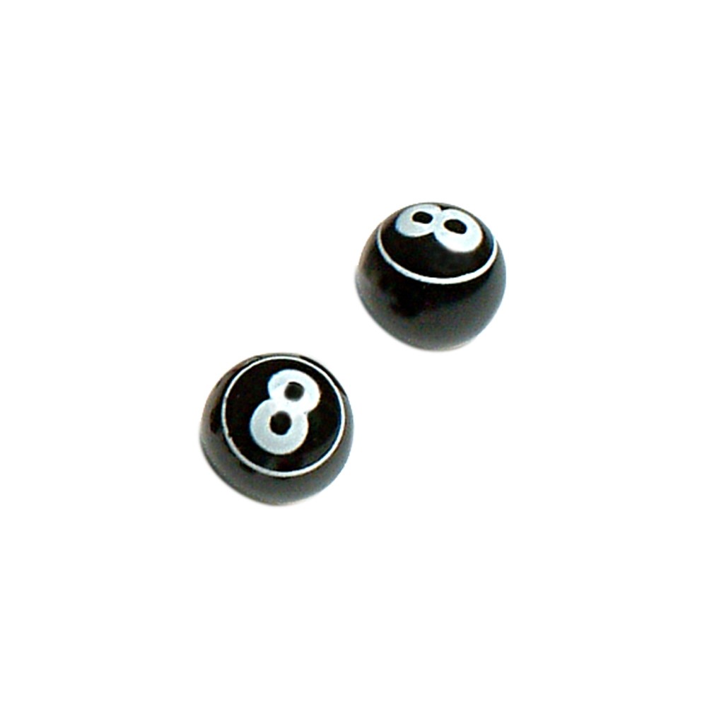 Oxford Motorcycle Motorbike Scooter Journey 8 Ball Valve Caps Black - Pair