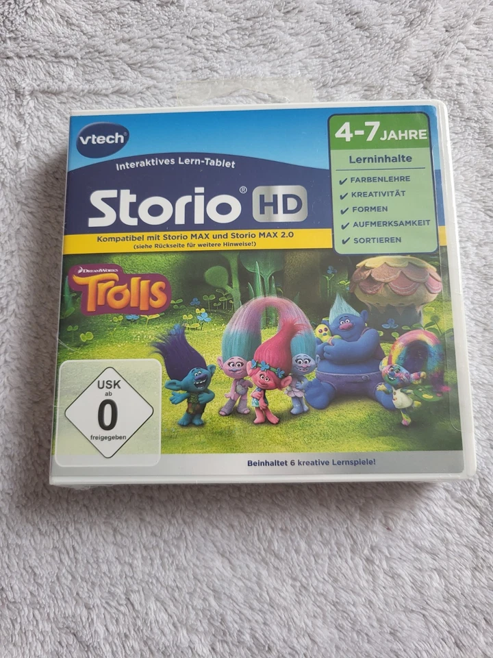 Vtech Storio HD ,Storio MAX ,Storio MAX 2.0. Trolls Lernspiel. 4-7 Jahre . Neu.