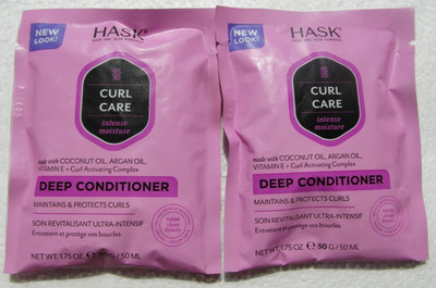 2x 50 ml = 100 Gramm - Hask Curl Care Intensive Deep Conditioner - Kokosnuss ÖL
