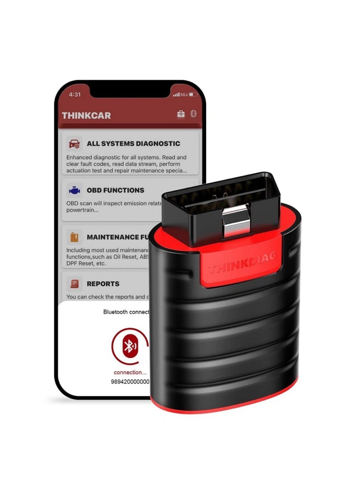 ThinkCar Full System OBD2 Diagnostic Scanner Code Reader for iOS & Android - NEW