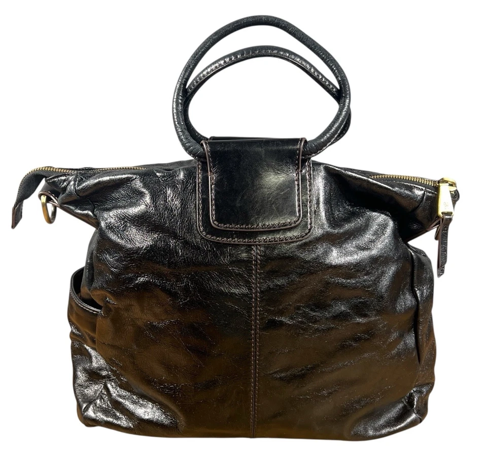 HOBO Purse Sheila Medium Satchel Bag Blue Stone Leather Casual (No Crossbody) - Image 2 of 4