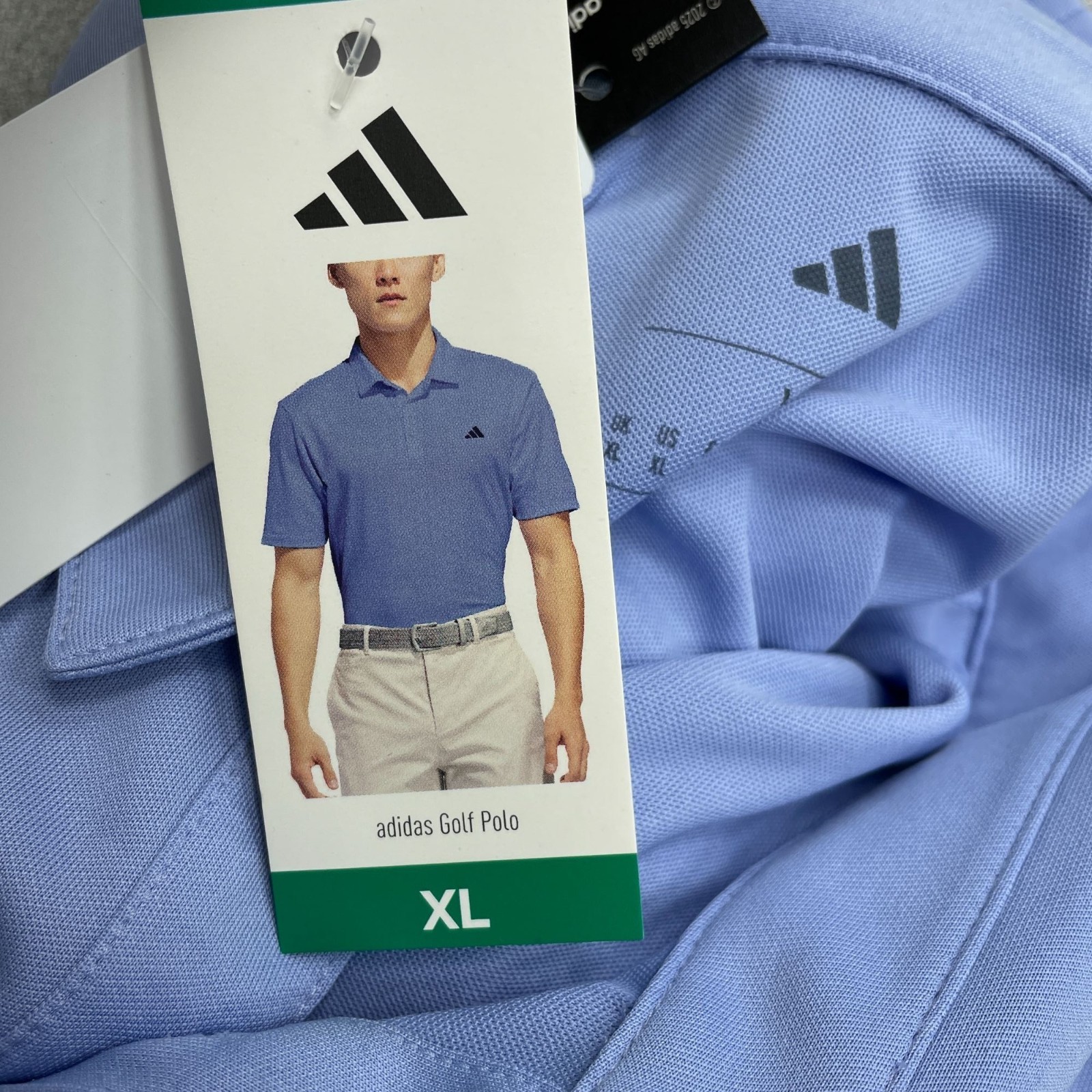 Adidas Men's XL Golf Polo Shirt Light Blue 100% Polyester  M0373 thumbnail 9