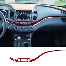 2pcs Red Carbon Fiber CD Console Dashboard Sticker Trim For Impala 2014-20