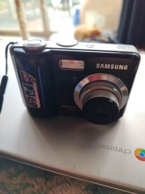 Samsung Digimax S500 5.1MP Digital Camera Blue 3x Zoom Untested 