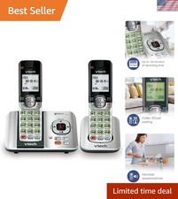 CS6529-2 Silver/Black Cordless Phone with Call ID  3-Way Conference Feature