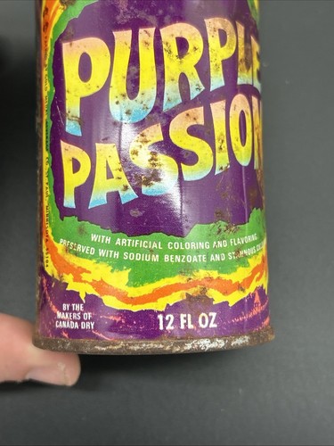 Vtg 1970s Purple Passion by Canada Dry Soda Pop Can Steel Belted St. Paul Minn - Picture 9 of 24