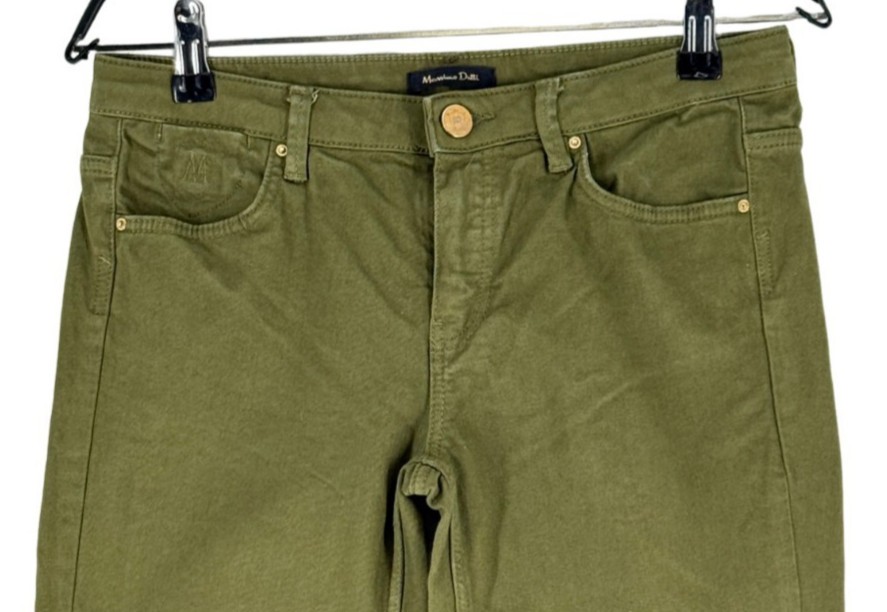 Massimo Dutti Women Slim Fit Stretch Straight Trousers Size 36: W29 L31 image 3
