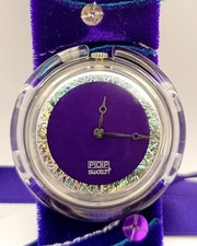 Swatch POP Violet Delight PMK155 quadrante viola velluto e raso 2005 ottime condizioni