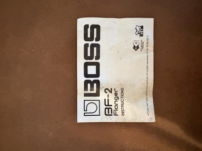 BOSS BF-2 Flanger Guitar Effects Pedal MIJ 1984 Manual Only