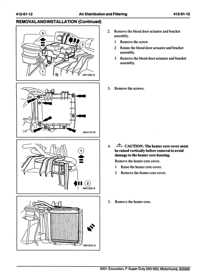Ford F-Super Duty 250 2001, 350, 450, 550, autocaravana, manual de taller de excursiones Foto 4 de 4