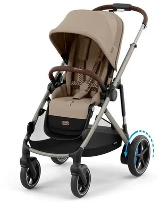 Cybex e-Gazelle S Kinderwagen Taupe Frame almond beige 2024 - Wie neu - Bild 1 von 4