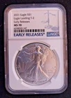 2021 American Silver Eagle T2 – NGC MS70 - Early Releases