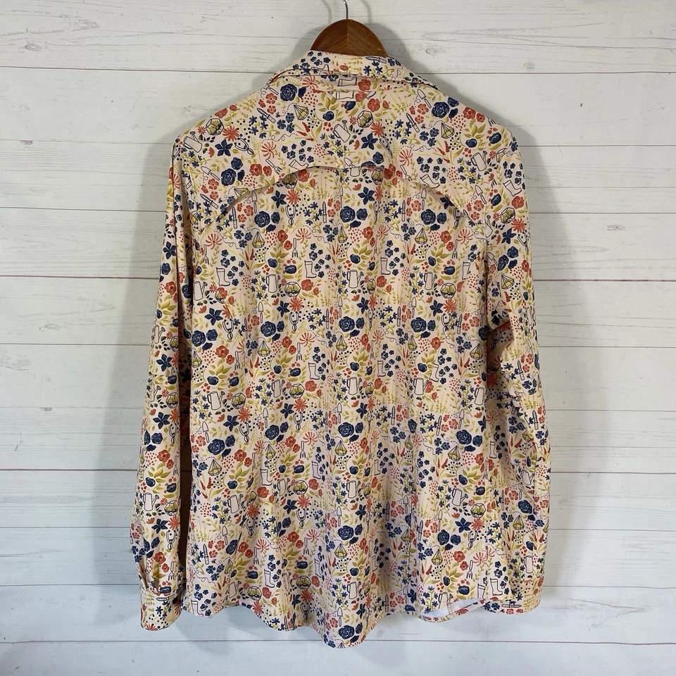 Camisa de jardinería Duluth Trading Sidewinder para mujer talla L multicolor botón delantero Foto 3 de 4