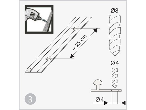 Sliding Door Track System 2 Door Gear Set For Wardrobe Ares 70 kg / 1800 mm - Picture 7 of 12