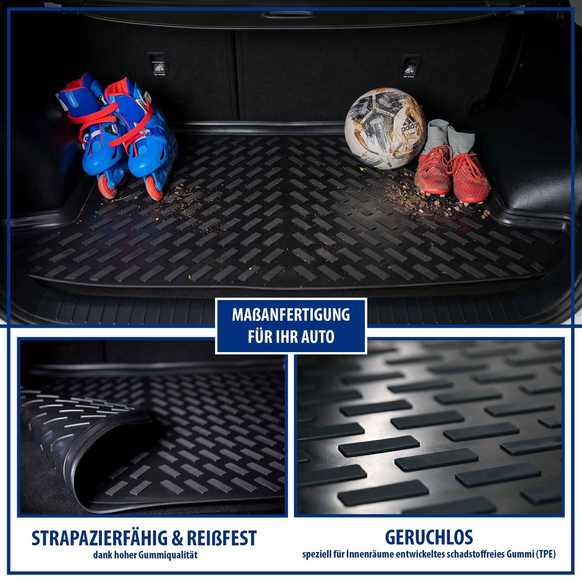 Tappetini Gomma 3D Per Ford Kuga II (2013-2019) - Set 4 Pezzi Con Raschietto Incluso - Antiscivolo, Impermeabili, Inodori