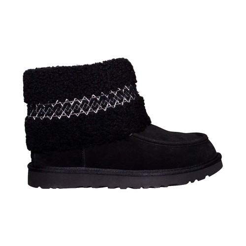 Women UGG Classic Mini II Boot 1016222 Black Suede Upper 100