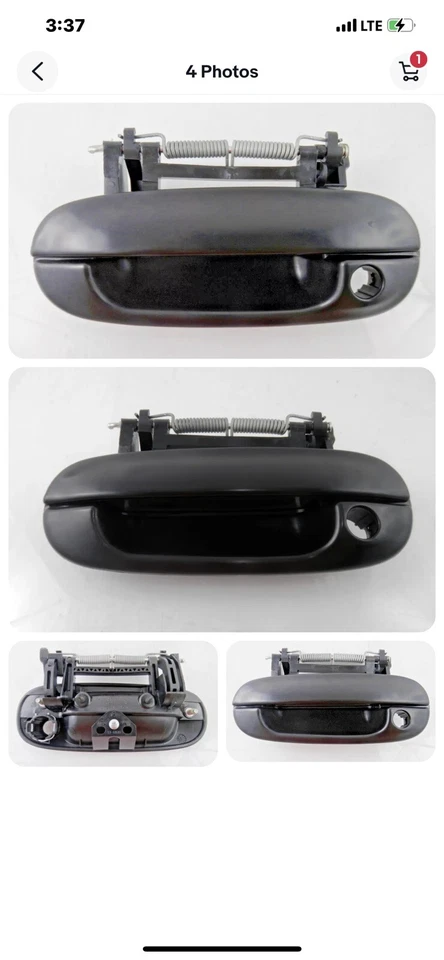 Новая оригинальная внешняя передняя дверная ручка водителя с замочной скважиной 98-11 Cadillac 20857749 - Изображение 2 из 2