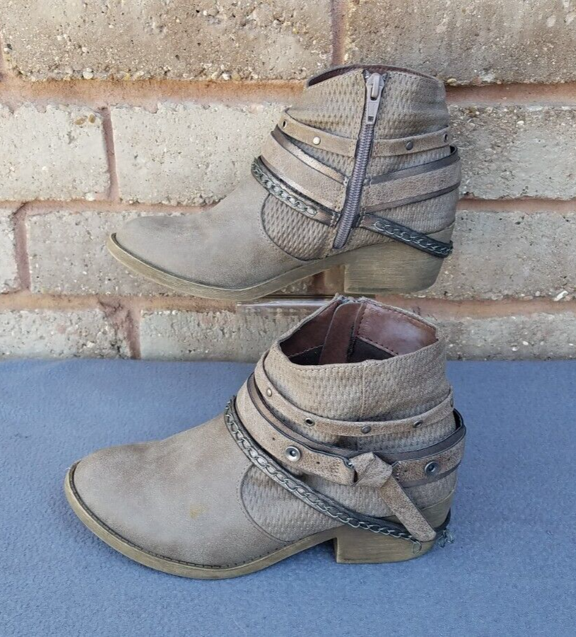 【COLOR iN ID】North Western Ankle Boots XDDST Large Size Western Ankle Boots for Women Ankle-High