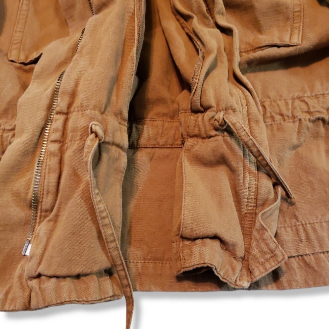 Zara Basic Jacket Size Medium Brown Denim Utility… - image 3